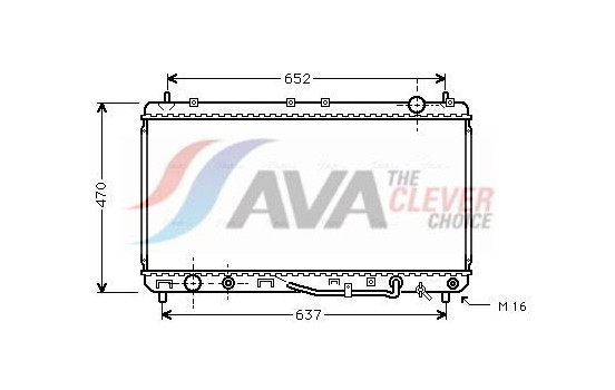 Radiator, engine cooling TO2232 Ava Quality Cooling
