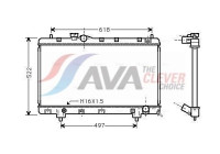 Radiator, engine cooling TO2241 Ava Quality Cooling