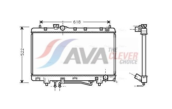 Radiator, engine cooling TO2242 Ava Quality Cooling