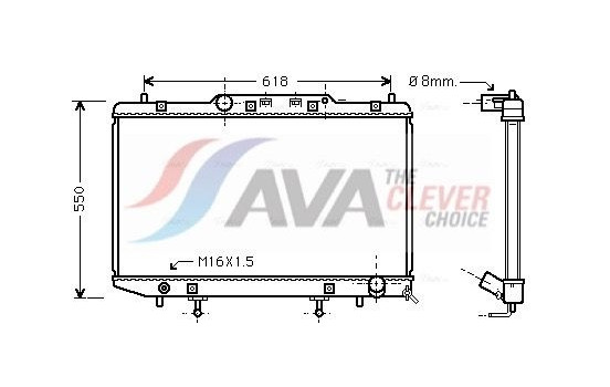 Radiator, engine cooling TO2255 Ava Quality Cooling