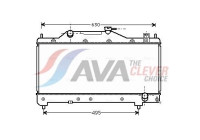 Radiator, engine cooling TO2283 Ava Quality Cooling