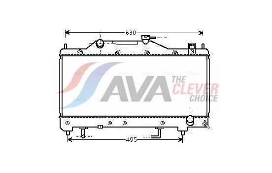 Radiator, engine cooling TO2284 Ava Quality Cooling