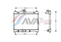 Radiator, engine cooling TO2287 Ava Quality Cooling