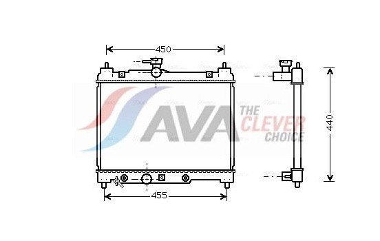 Radiator, engine cooling TO2287 Ava Quality Cooling