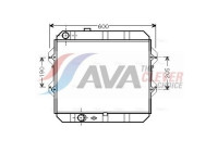Radiator, engine cooling TO2292 Ava Quality Cooling