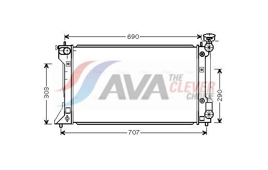 Radiator, engine cooling TO2293 Ava Quality Cooling