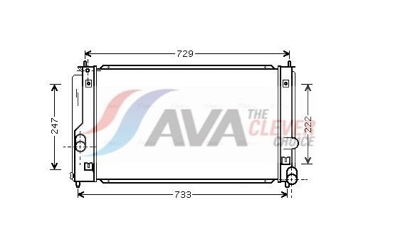 Radiator, engine cooling TO2295 Ava Quality Cooling