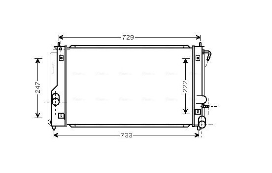 Radiator, engine cooling TO2296 Ava Quality Cooling