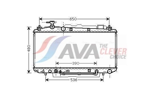 Radiator, engine cooling TO2300 Ava Quality Cooling