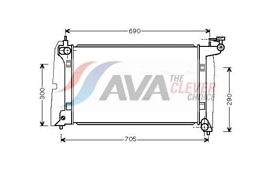 Radiator, engine cooling TO2302 Ava Quality Cooling