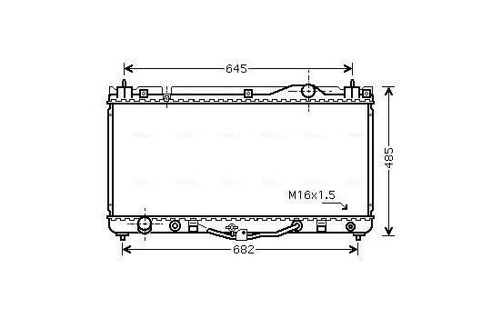 Radiator, engine cooling TO2303 Ava Quality Cooling