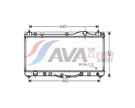 Radiator, engine cooling TO2303 Ava Quality Cooling