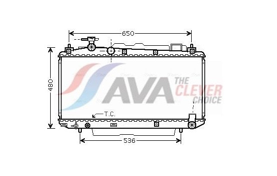 Radiator, engine cooling TO2305 Ava Quality Cooling