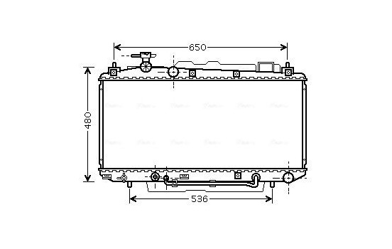 Radiator, engine cooling TO2306 Ava Quality Cooling