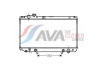 Radiator, engine cooling TO2312 Ava Quality Cooling