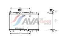 Radiator, engine cooling TO2317 Ava Quality Cooling