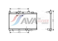 Radiator, engine cooling TO2318 Ava Quality Cooling