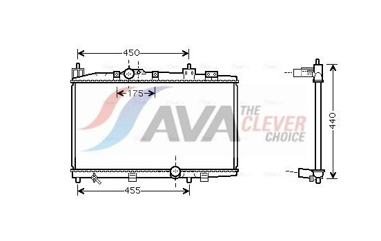 Radiator, engine cooling TO2318 Ava Quality Cooling
