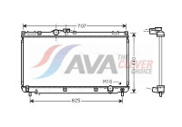 Radiator, engine cooling TO2321 Ava Quality Cooling