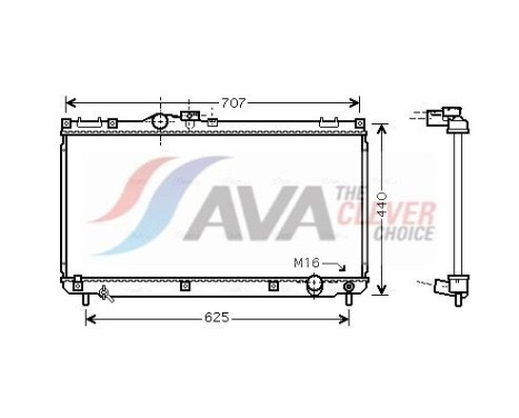 Radiator, engine cooling TO2321 Ava Quality Cooling