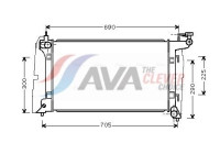 Radiator, engine cooling TO2323 Ava Quality Cooling