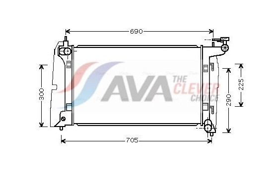 Radiator, engine cooling TO2323 Ava Quality Cooling
