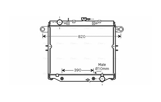 Radiator, engine cooling TO2329 Ava Quality Cooling