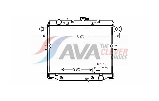 Radiator, engine cooling TO2329 Ava Quality Cooling