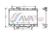 Radiator, engine cooling TO2330 Ava Quality Cooling