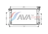 Radiator, engine cooling TO2332 Ava Quality Cooling