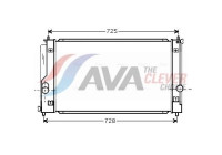Radiator, engine cooling TO2334 Ava Quality Cooling