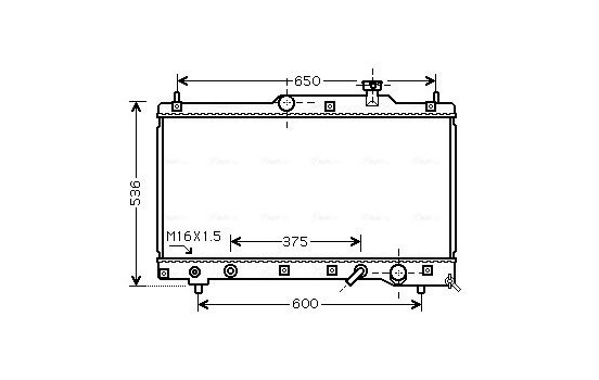 Radiator, engine cooling TO2336 Ava Quality Cooling