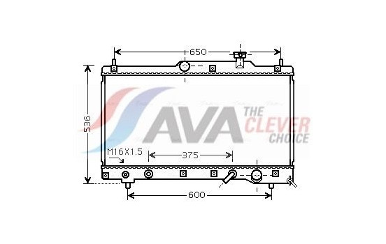 Radiator, engine cooling TO2336 Ava Quality Cooling