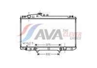 Radiator, engine cooling TO2337 Ava Quality Cooling