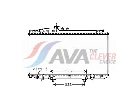 Radiator, engine cooling TO2337 Ava Quality Cooling