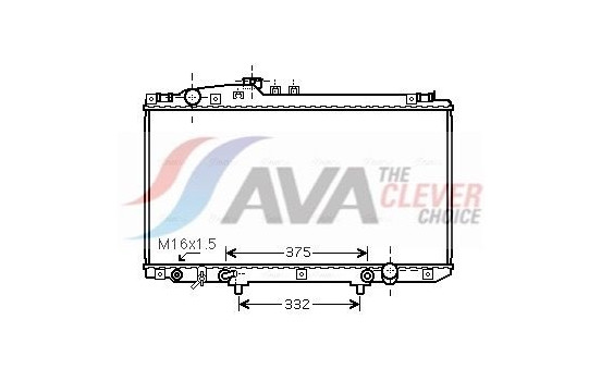Radiator, engine cooling TO2337 Ava Quality Cooling