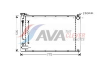 Radiator, engine cooling TO2343 Ava Quality Cooling