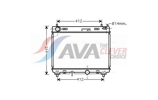 Radiator, engine cooling TO2358 Ava Quality Cooling