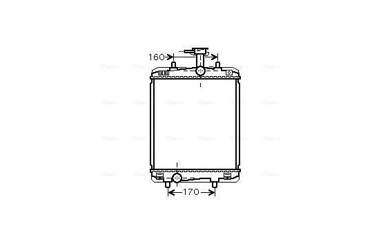 Radiator, engine cooling TO2360 Ava Quality Cooling