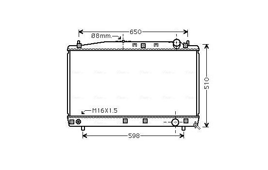 Radiator, engine cooling TO2366 Ava Quality Cooling