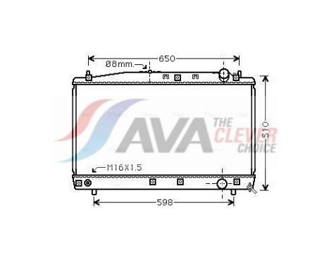 Radiator, engine cooling TO2366 Ava Quality Cooling