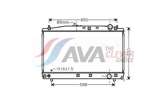 Radiator, engine cooling TO2366 Ava Quality Cooling