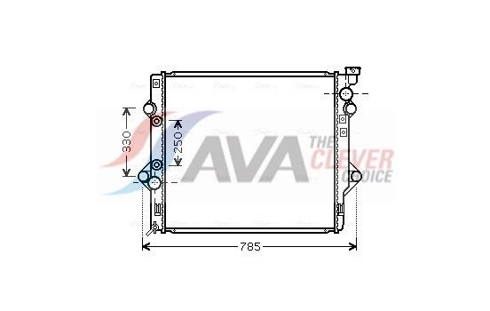 Radiator, engine cooling TO2367 Ava Quality Cooling