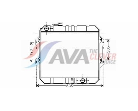 Radiator, engine cooling TO2371 Ava Quality Cooling