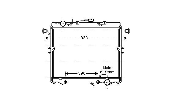 Radiator, engine cooling TO2378 Ava Quality Cooling