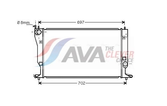 Radiator, engine cooling TO2398 Ava Quality Cooling