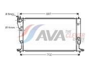 Radiator, engine cooling TO2399 Ava Quality Cooling