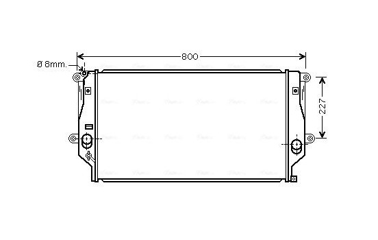 Radiator, engine cooling TO2401 Ava Quality Cooling