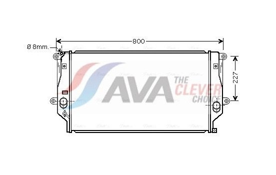 Radiator, engine cooling TO2401 Ava Quality Cooling