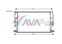 Radiator, engine cooling TO2402 Ava Quality Cooling